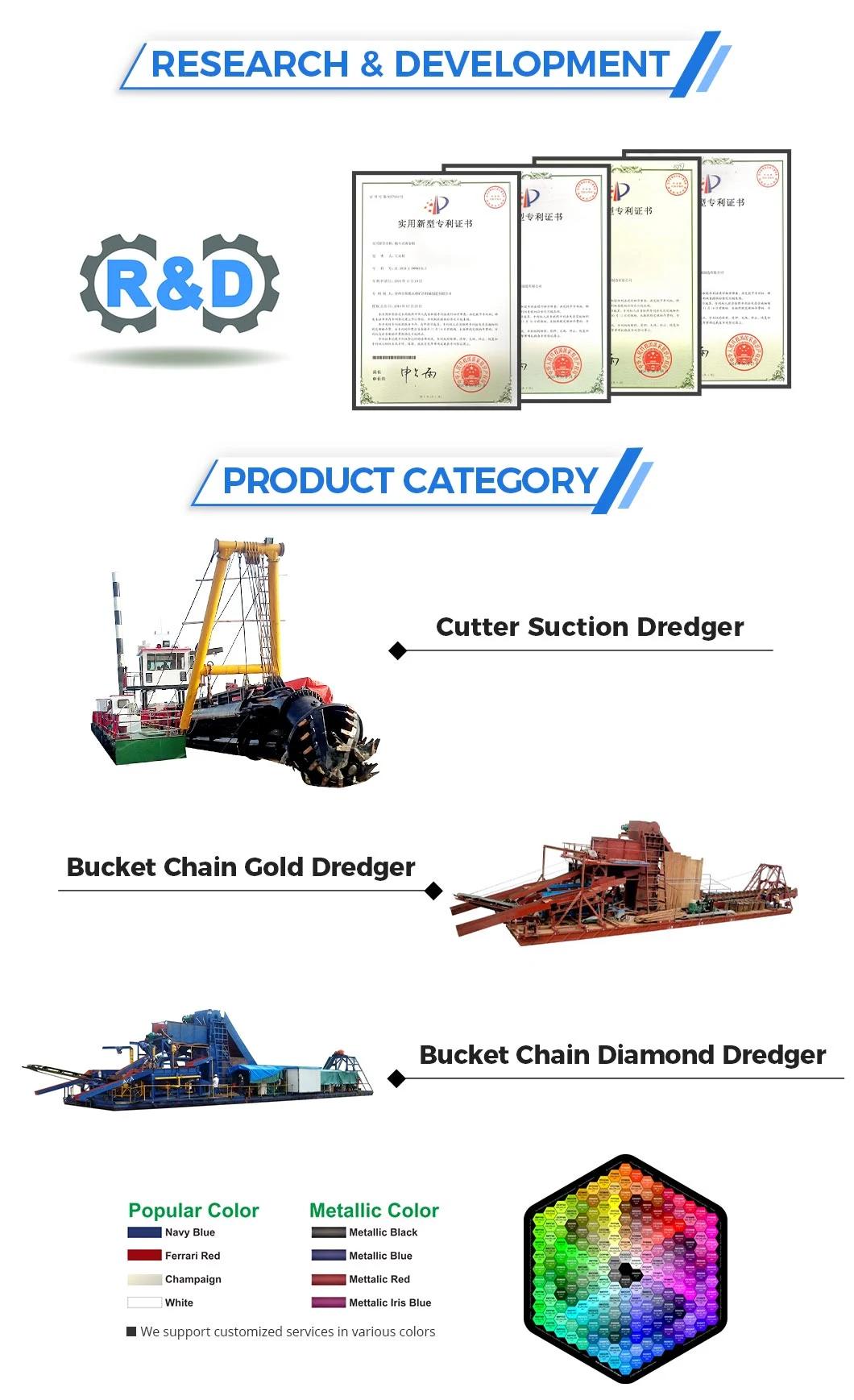 China Customized Cutter Suction River Sand Dredger / Sea Dredging Dredger Boat Machine for Sale