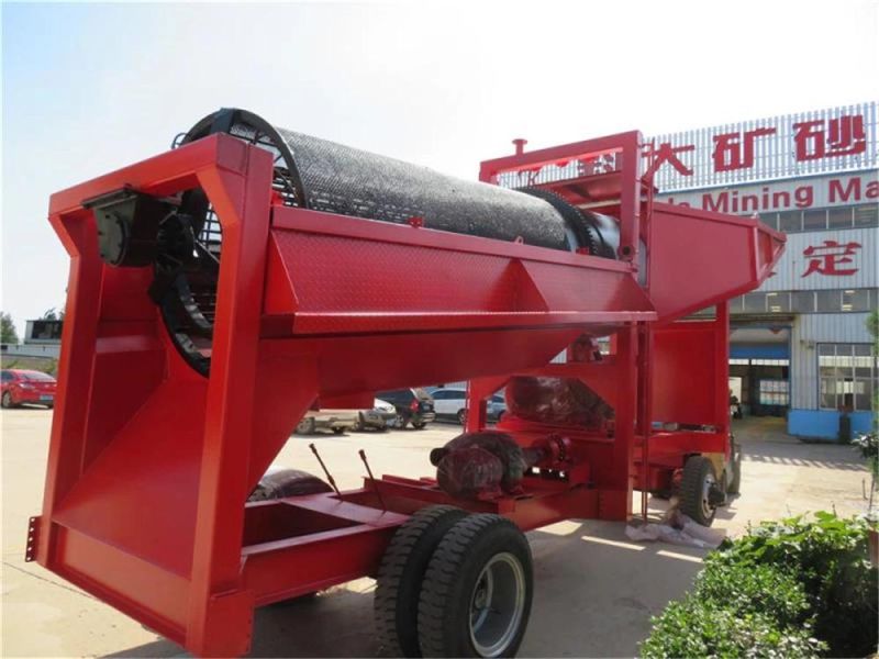 Popular Moveable Gold Trommel Gold Mining Machine with Famous Brand Diesel