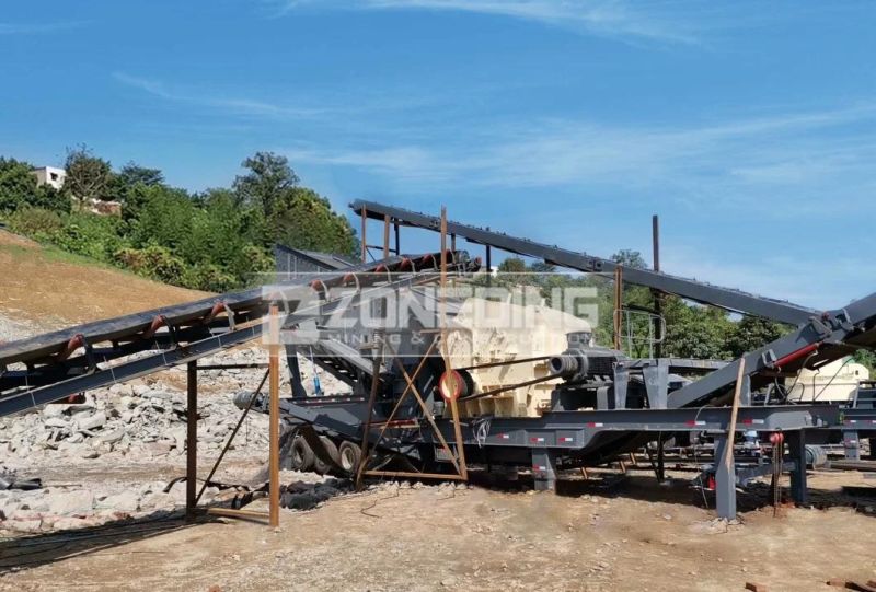 Mobile Impact Stone Crusher Station for Quarry Stone Crushing Plant