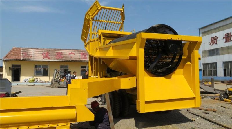 Mobile Kdtj-50 Trommel Screen for Gold Sands Washing (50-100t/h)