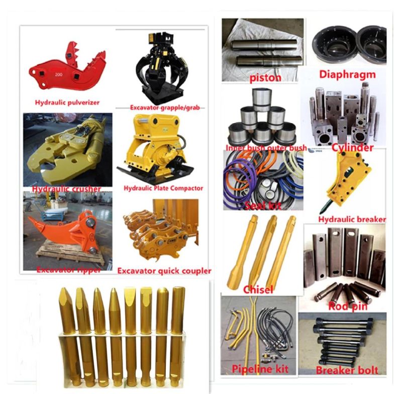 42CrMoA Hydraulic Breaker Spare Parts Chisel for 5-30 Ton Excacavators