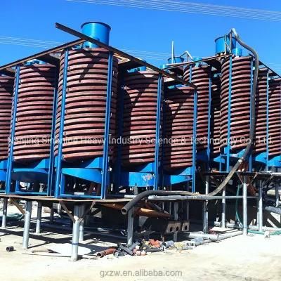 Mineral Spiral Chute Spiral Plant for Iron Sand Separation and Silica Sand Recovery