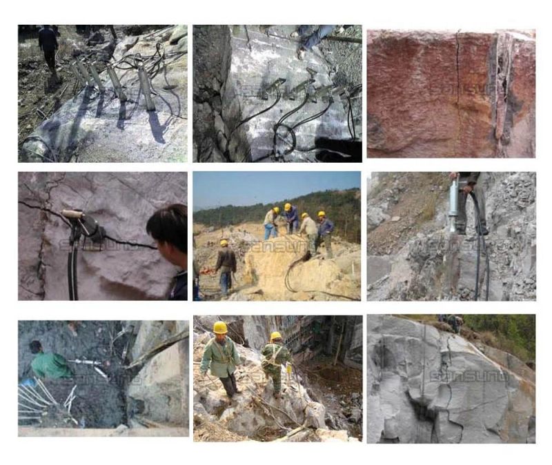 Underground and Open Mining Hydraulic Rock Splitter for Granite Marble Sandstone