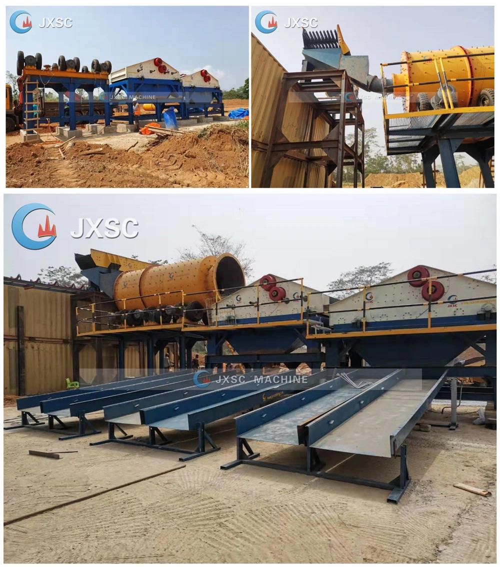 Alluvial River Sand Mine Separator Wash Mining Portable Washing Processing Machine for Placer Gold Ore Diamond Tin Zircon Iron Coltan Chrome Gravity Equipment