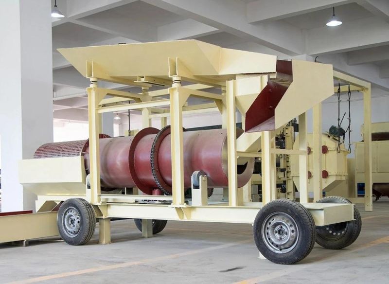 Widely Used Small Scale Mineral Processing Mobile Trommel Scrubber Gold Mining Equipment