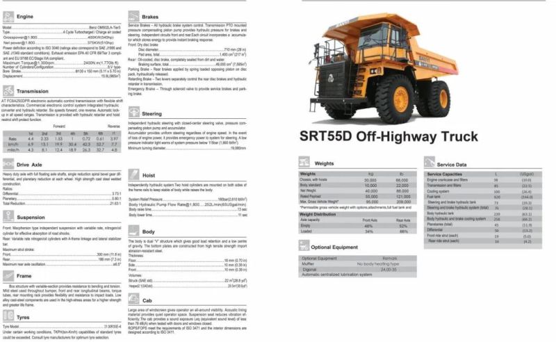 40 Tons Sat40 Articulated Dump Truck off Highway Wide Body Mining Vehicle 40t Mining Dump Truck