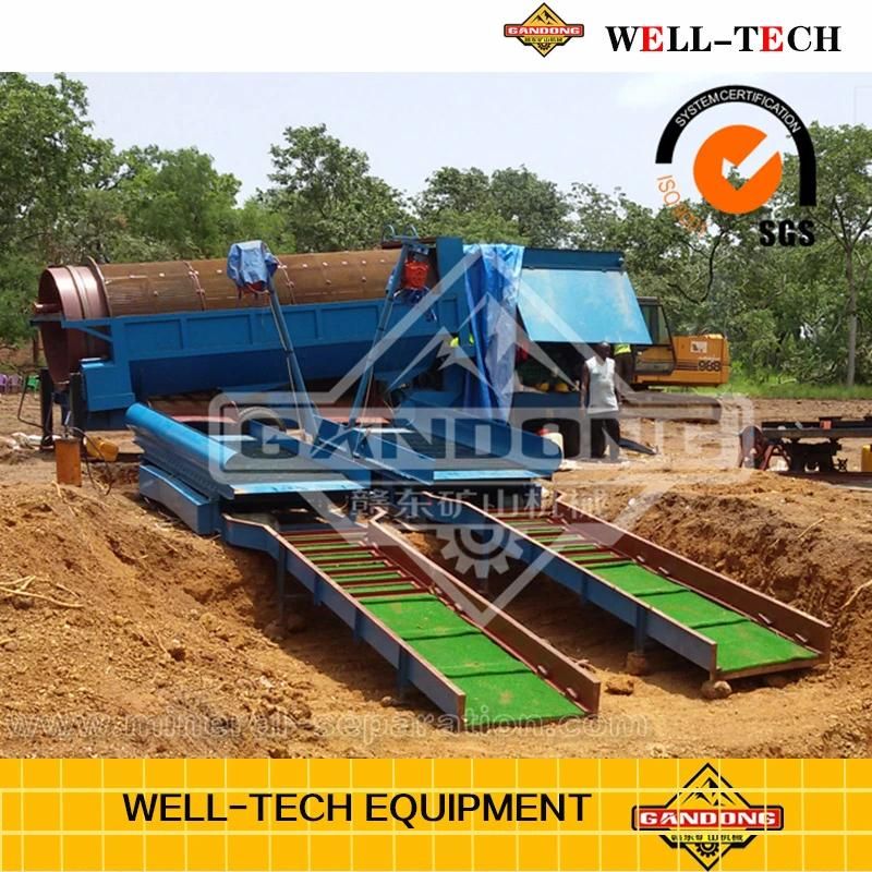 100tph Alluvial Gold Plant Trommel Washing Plant in Guinea