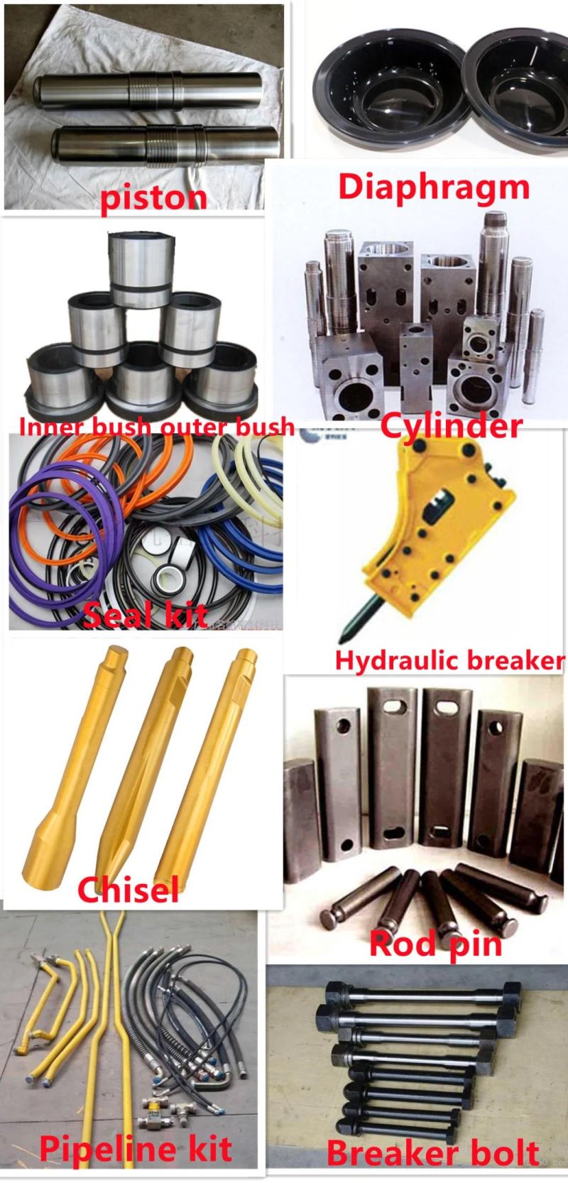 Excavator Spare Parts Nitrogen Gas Kit for Hydraulic Breaker