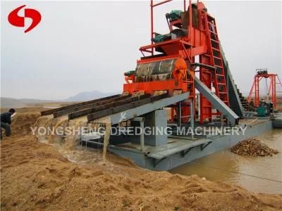 Dredger with Gold Bed in River