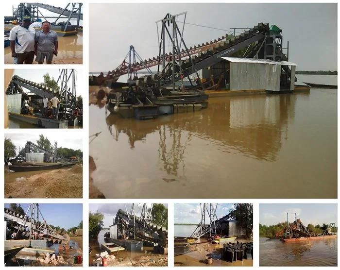 Keda Mining Equipments Gold Mining Trailinng Suction Bucket Chain Dredger