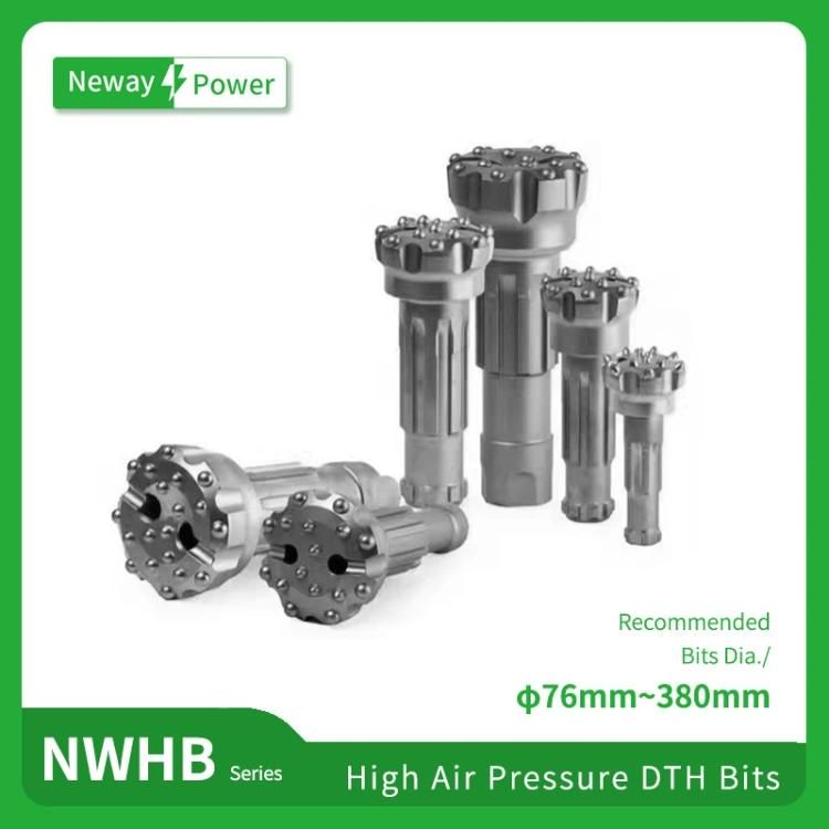 76-380mm DTH Drilling Rig Tools for DHD360 High Air Pressure Rock Button Bits DTH Hammer Bit