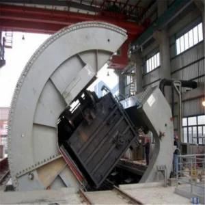 Rotary Train Dumper System Unloading Coal at The Power Plant