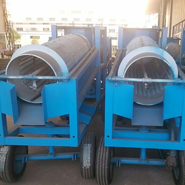 South Africa Portable Alluvial Gold Wash Plant Trommel Screen