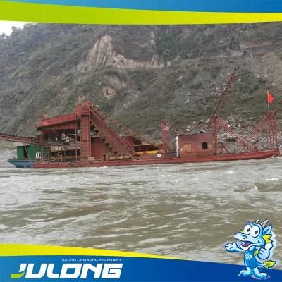 Julong- PLC Control Chain Bucket Sand Dredger for Sale