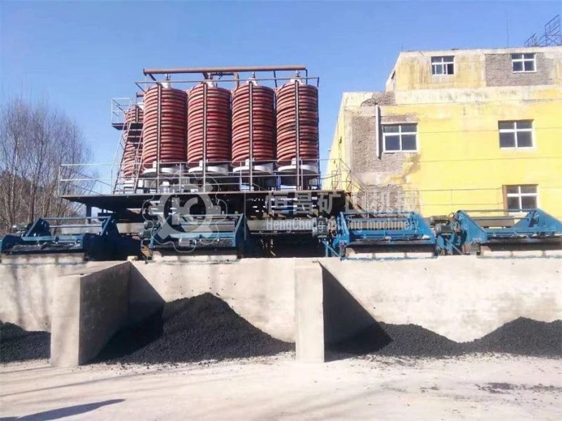High Recovery Mining Machine Gravity Spiral Chute Separator for 0.3-0.02mm Tin Chrome Ore