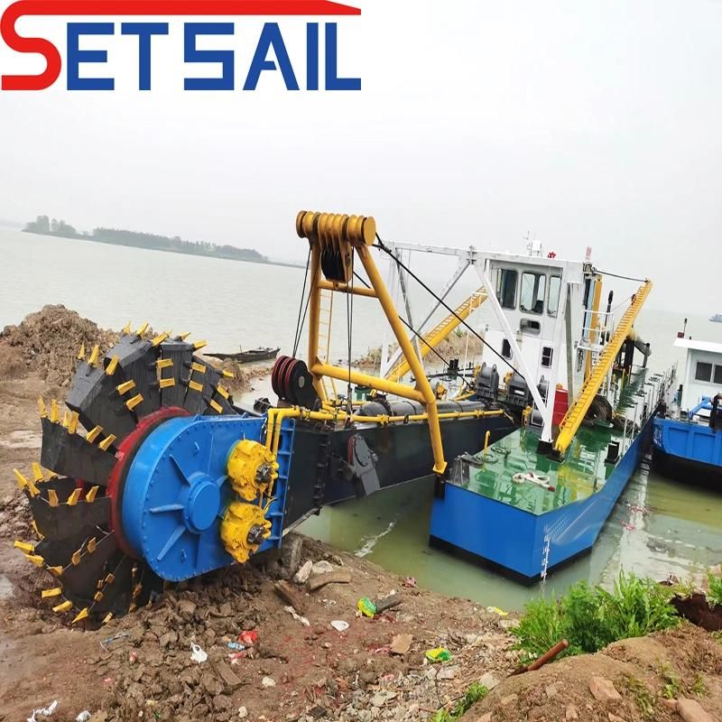 Hydraulic Winch Anchor Boom Diese Engine Wheel Bucket Silt Dredger