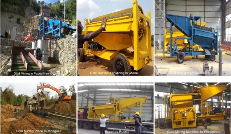 Africa Hot Sale Mining Gold Washing Trommel Mobile Gold Separate Plant