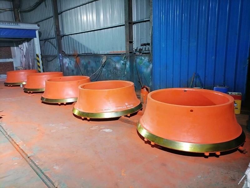 Manganese Steel Castings Concave Bowl Liner Mantle Suit H6800 CH660 Cone Crusher Spare Wear Parts