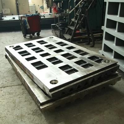 High Manganese Steel Jaw Plate Fixed Jaw Plate Swing Jaw Plate for Jaw Crusher