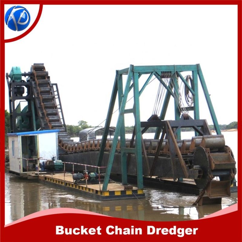 Combine Bucket Dredger with Digger and Mining Classification Equipment for Gold and Diamond Mining