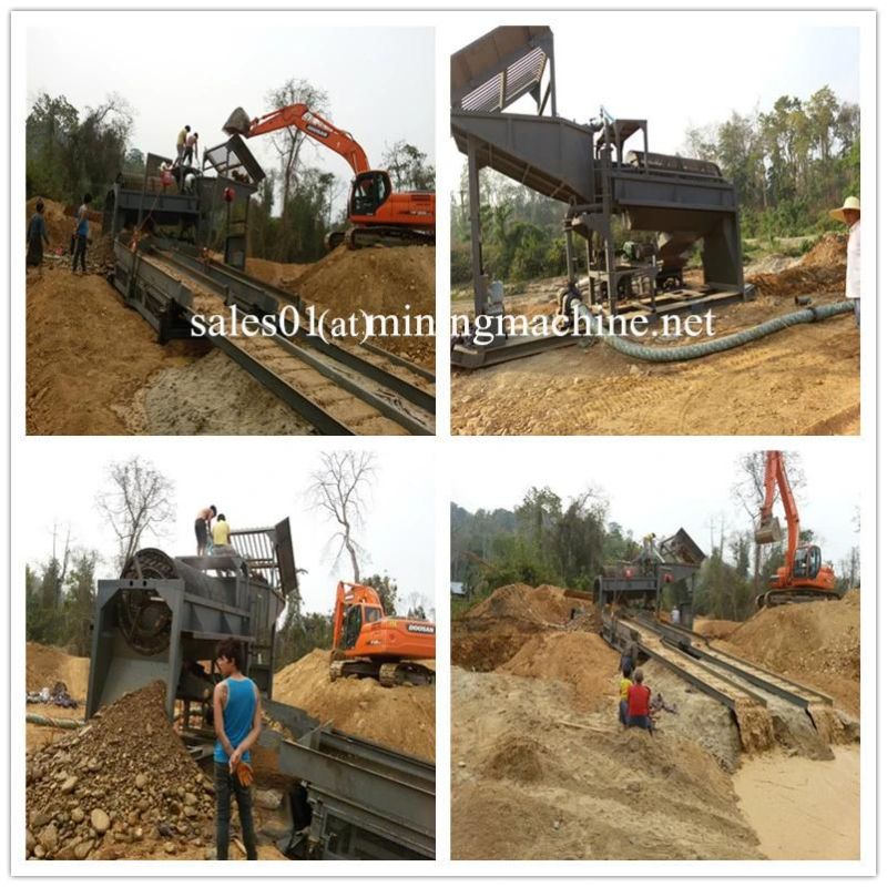 Mining Equipment Mobile Alluvial Gold Washing Trommel Drum for Sale