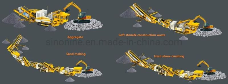 Crawler Type Mobile Gravel Crushers Portable Crushing Plant for Granite