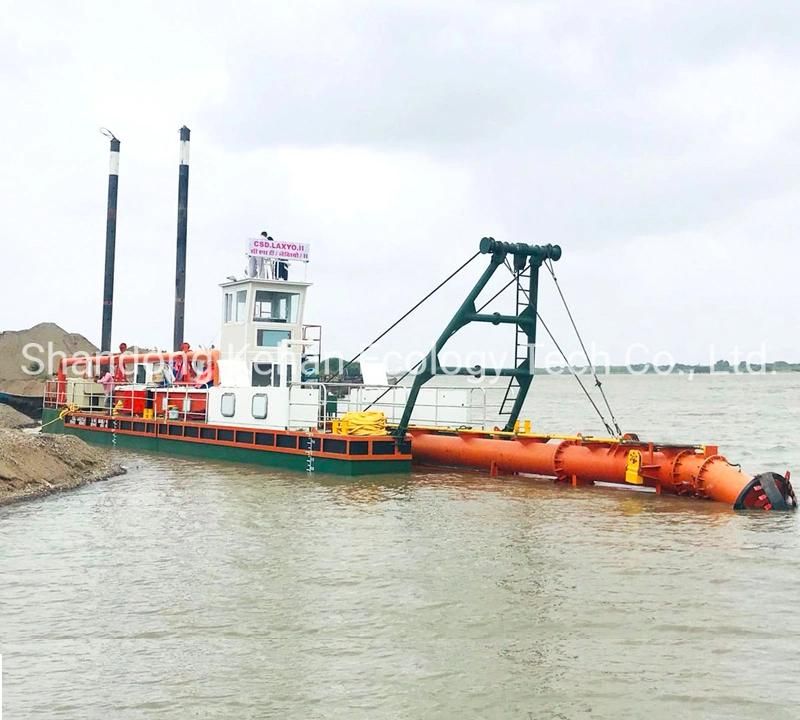 Kehan New Cutter Suction Sand Dredger with Pump Booster