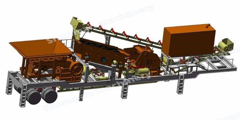 50tph Capacity Combine Mobile Screening Jaw Impact Crusher Machine