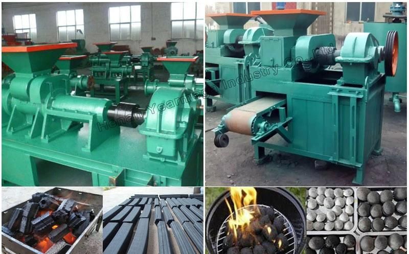 High Quality Continuous Working Double Roller Press Machine for Charcoal Ball Production