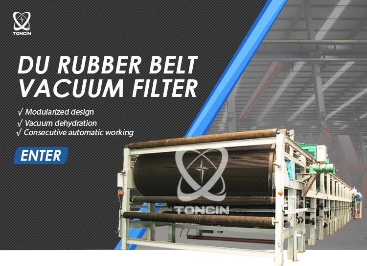 Toncin Mine Sludge Dewatering of Rubber Belt Vacuum Filter