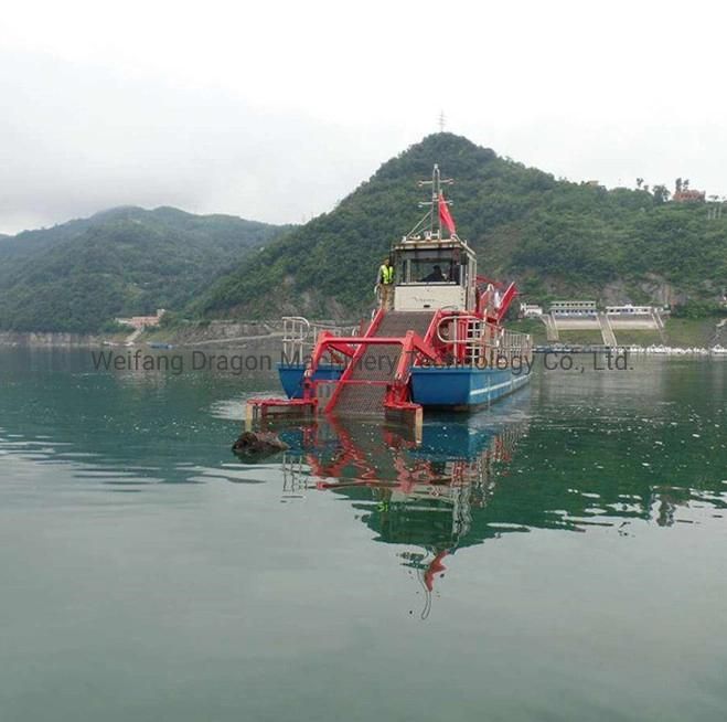 Water Weed Cutting Achinery Aquatic Plants Harvester Floating Trash Salvage Ship