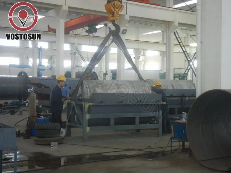 Simple Structure Dry / Wet Drum Magnetic Separator Wide Range of Granularity