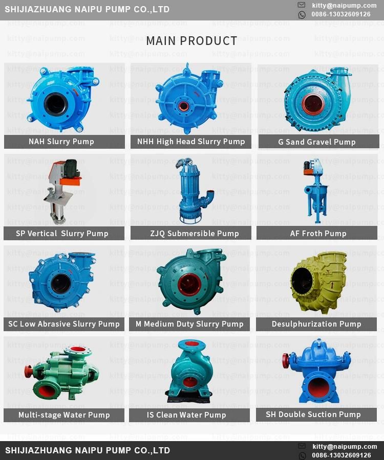 Hydrocyclone Feed Mineral Processing Heavy Duty Slurry Pump