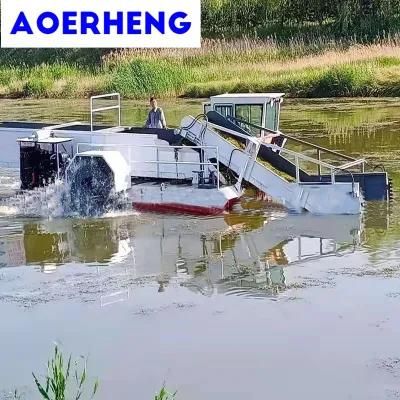 Low Price Hydraulic Control Reservoir Cleaning Harvester for River Hyacinth