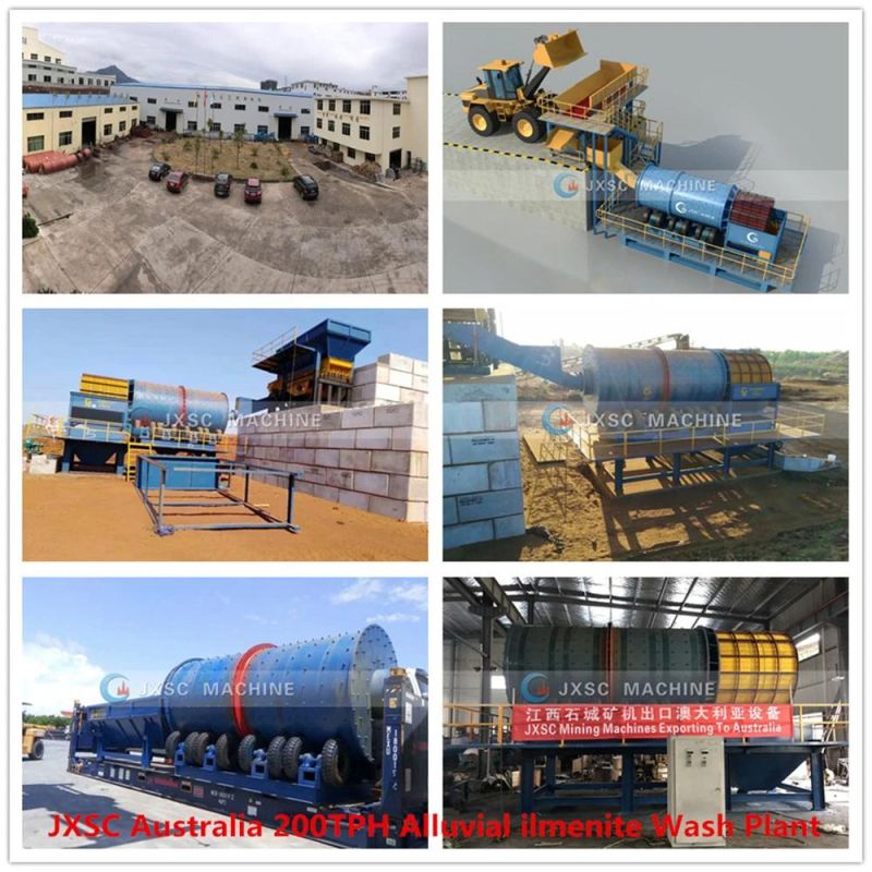 Alluvial Gold Trommel Scrubber Washing Plant Mobile Rotary Mining Ore Recover Mineral Waschanlage Sieve Washing Machine for China Sale