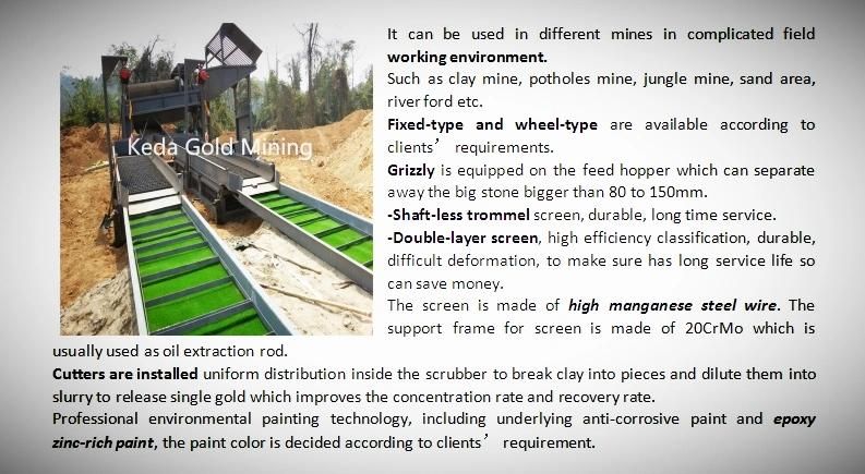 Keda Alluvial Gold Mining Drum Trommel