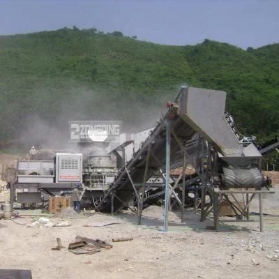 Mobile Rock Stone Crusher Plant, Portable Mining Aggregate Sand Stone Cone Crusher ...