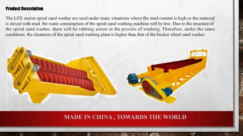 Best Quality Lsx/2lsx Series Screw Sand Washer/Spiral Sand Washer Used for Sand Washing & Mining Ore Washing