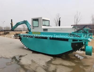 Amphibious Garbage Cleaning Boat with Track