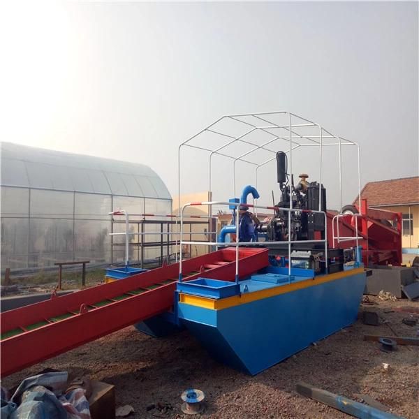 Small Scale Alluvial Gold Mining Dredger with Jet Suction Dredging Pump