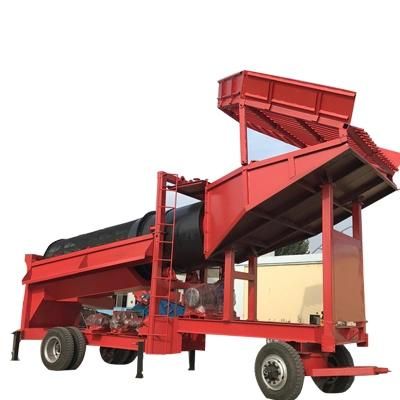 Popular Moveable Gold Trommel Gold Mining Machine with Famous Brand Diesel