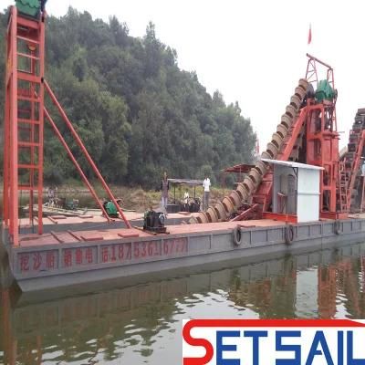 Chain Bucket Sand Mining Dredger Used in River and Lake