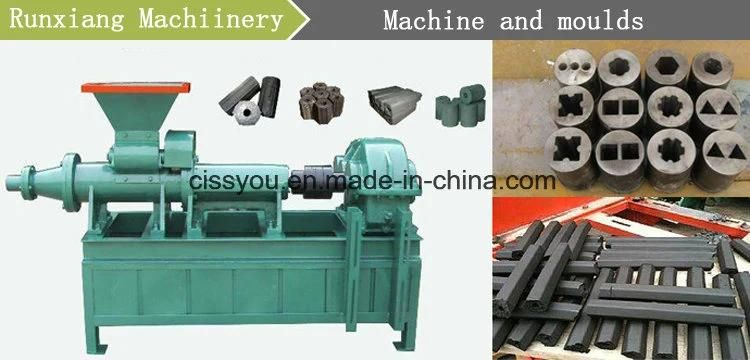 China Coal Charcoal Powder Dust Briquette Stick Extruding Press Machine