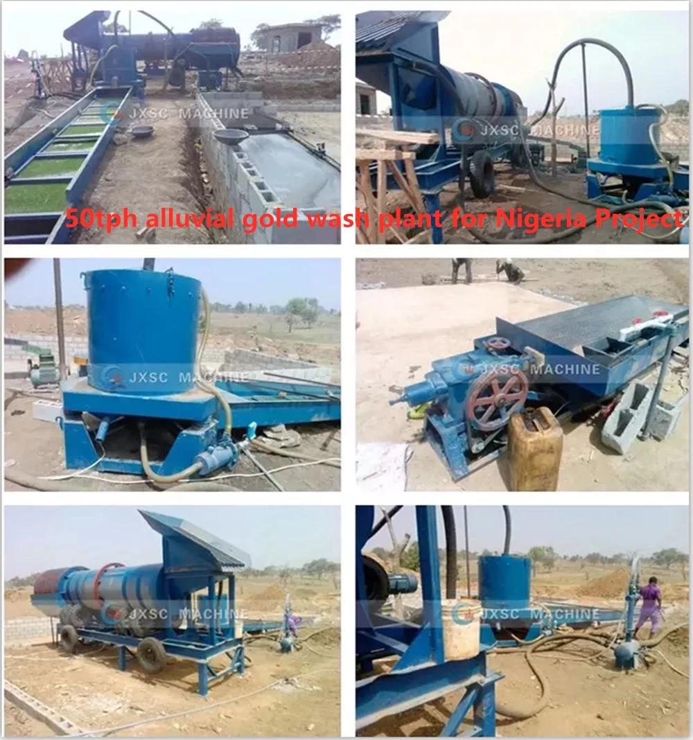 Alluvial River Sand Mine Separator Wash Mining Portable Washing Processing Machine for Placer Gold Ore Diamond Tin Zircon Iron Coltan Chrome Gravity Equipment