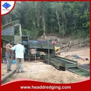 Gold Mining Vibrating Screen Equipped Gold Ore Chutes