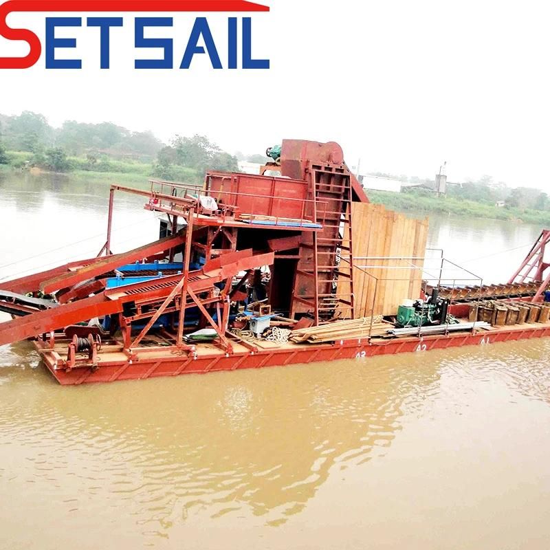 Chain Bucket Sand Dredger Vessel Used in River