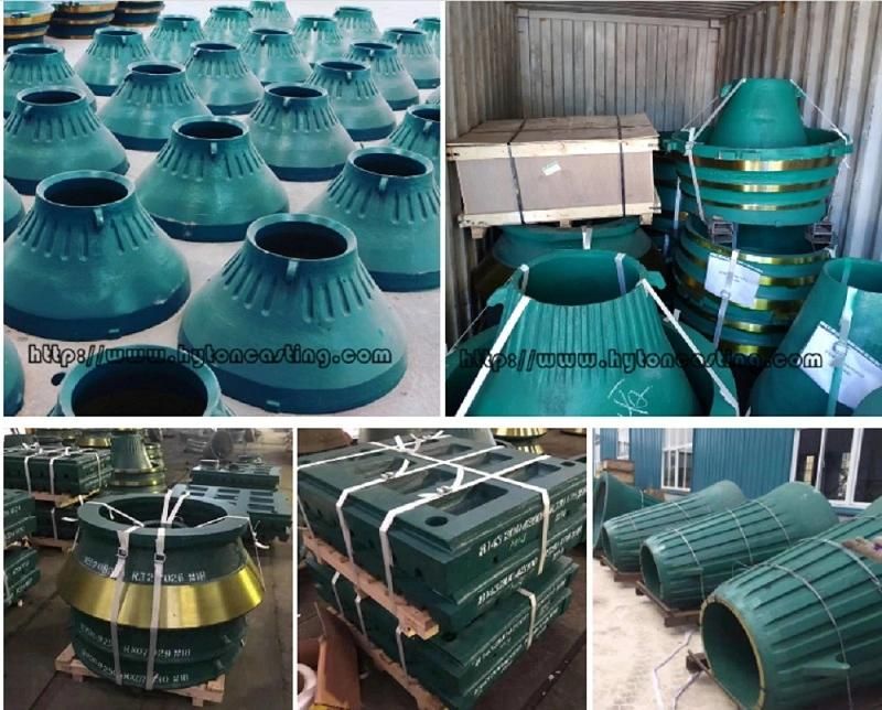 High Manganese Mantle Bowl Liner Concave Suit H6800 Cone Crusher Spares Parts