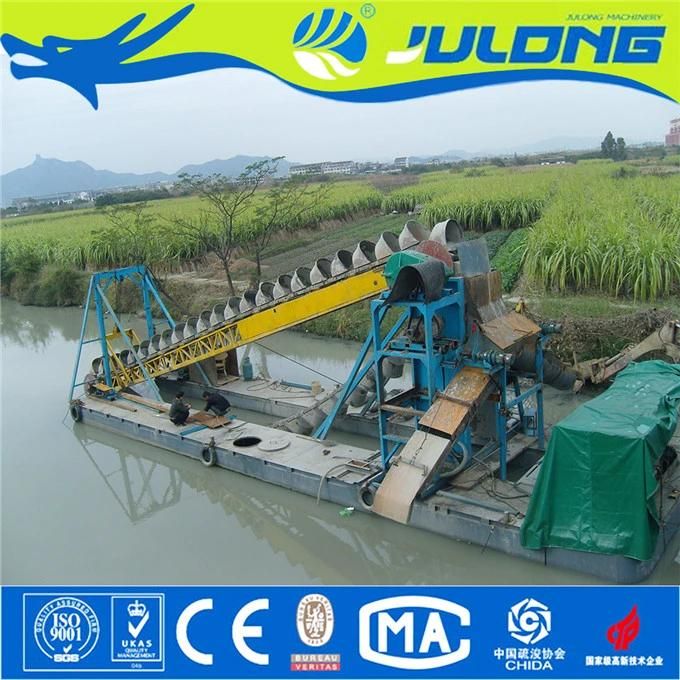 Julong Bucket Chain Dredger Gold Mining Machine with Low Price