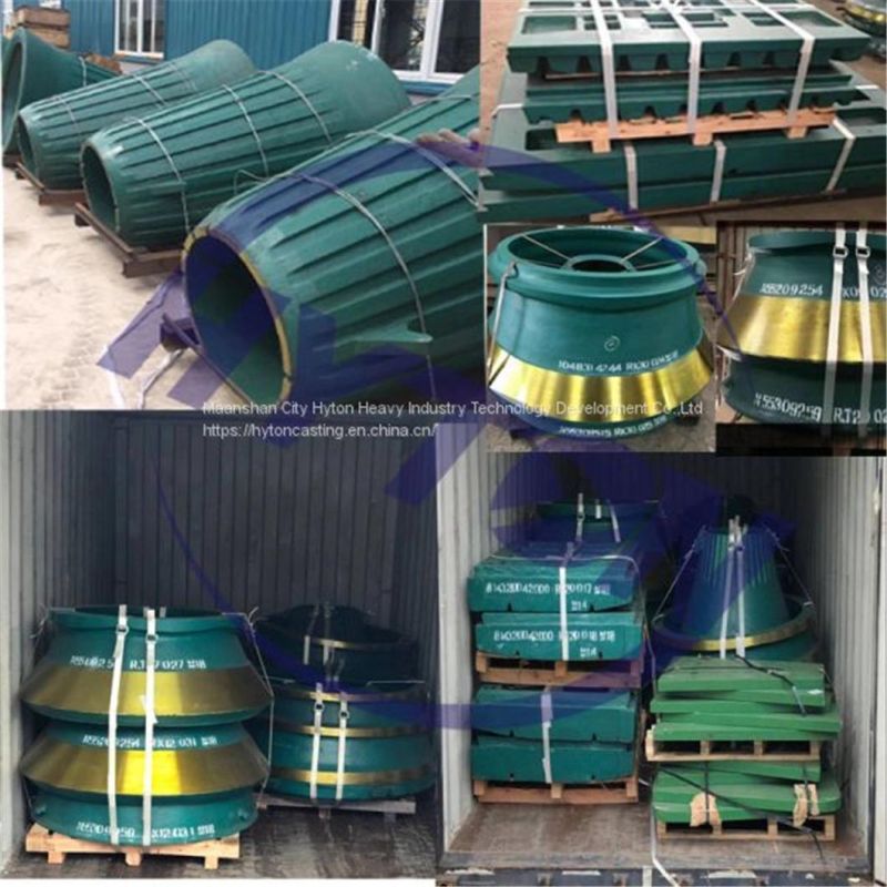 Cone Crusher Manganese Wear Parts Symons Trio Tp450 Tp600 Bowl Liners Mantle Concave