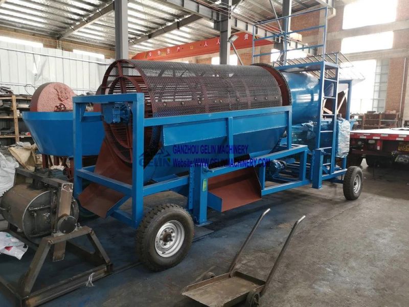 Mobile Gold Ore Processing Mining Equipment Supplier Price for Small Scale Rock Alluvial Diamond Mine Placer River Sand Mineral Gravity Washing